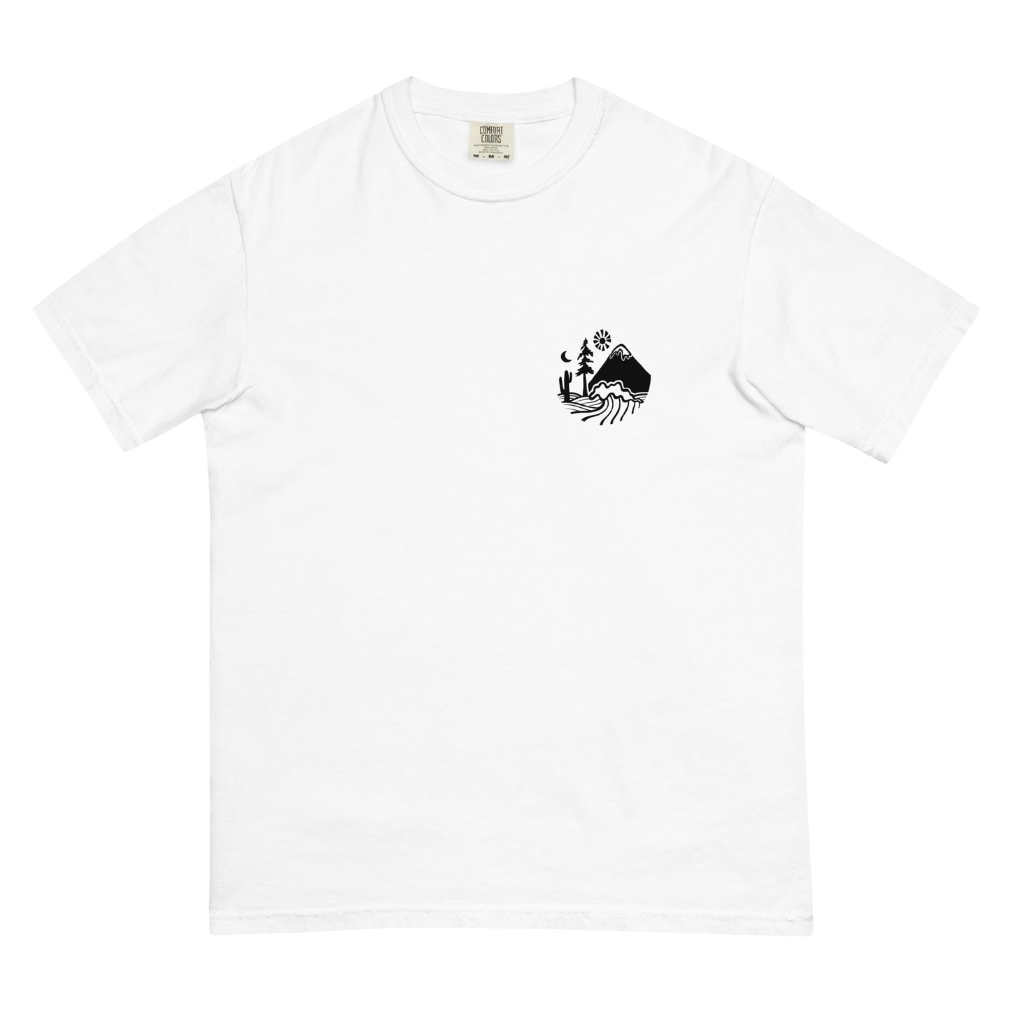 double logo garment-dyed heavyweight t-shirt