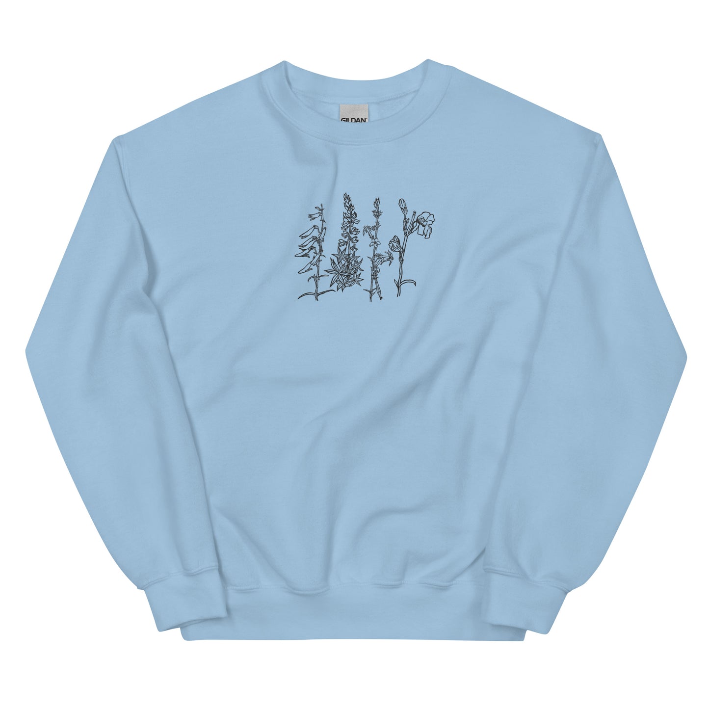 wildflower embroidered crewneck sweatshirt