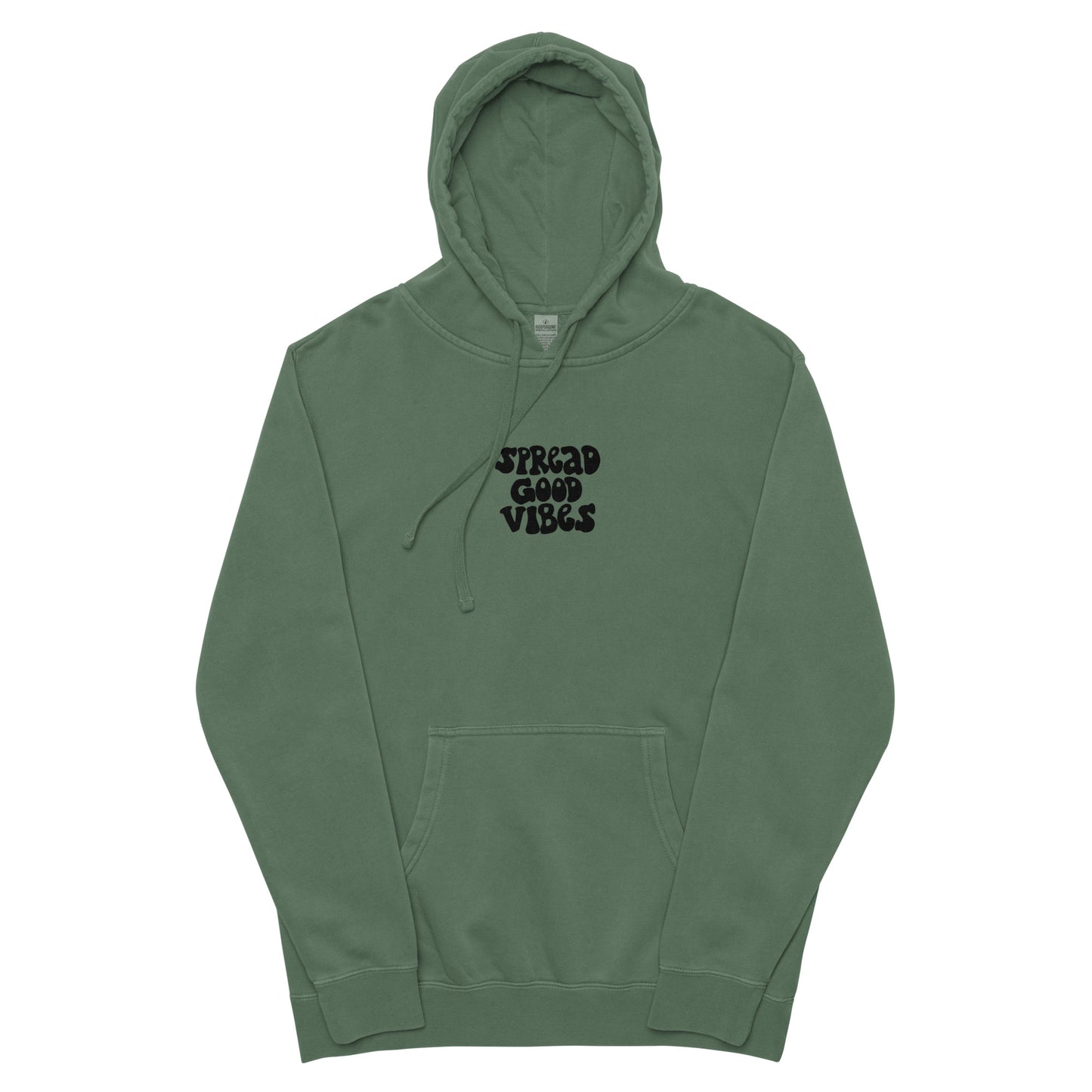 spread good vibes unisex pigment-dyed hoodie