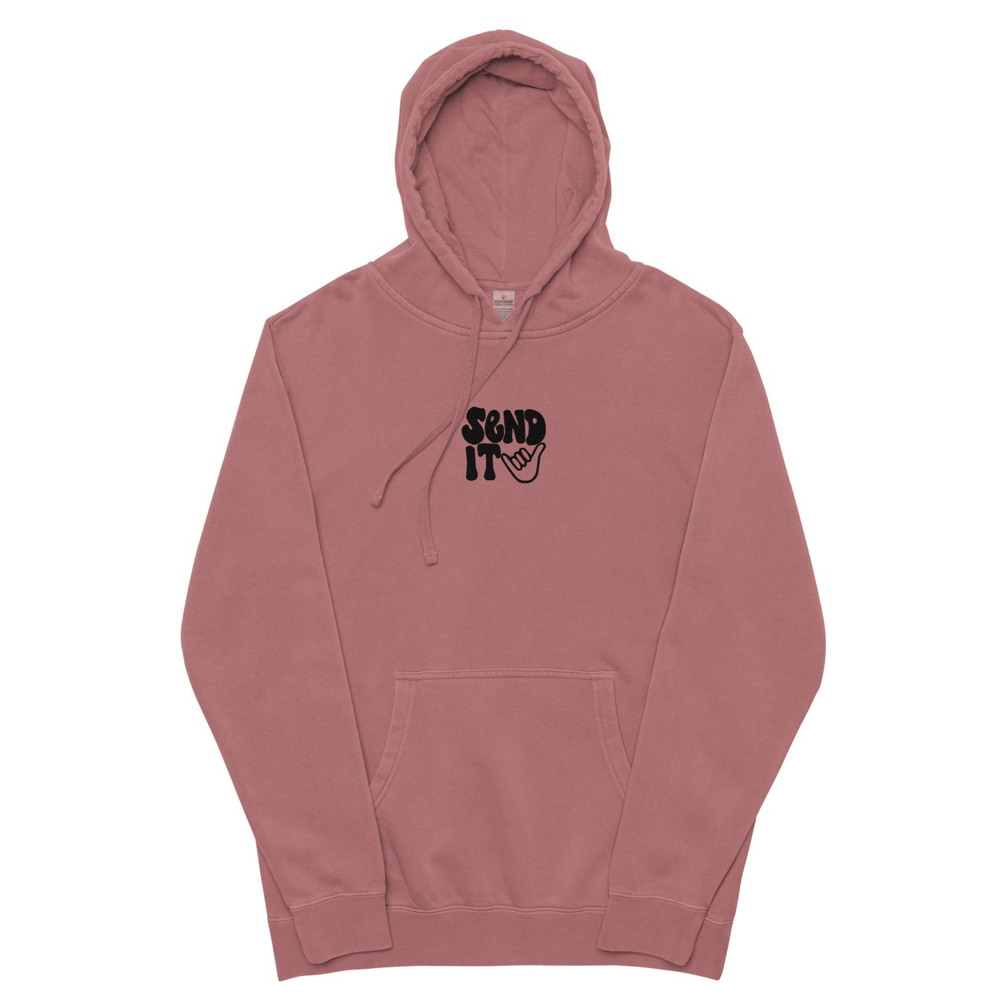 send it pigment-dyed hoodie