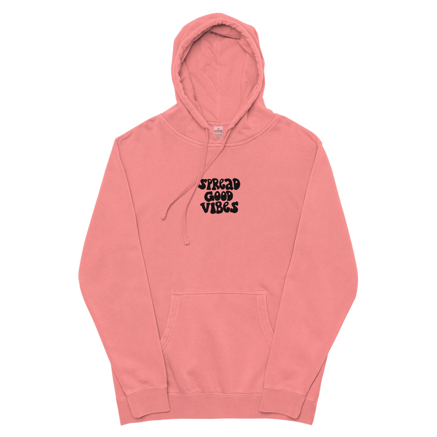 spread good vibes unisex pigment-dyed hoodie