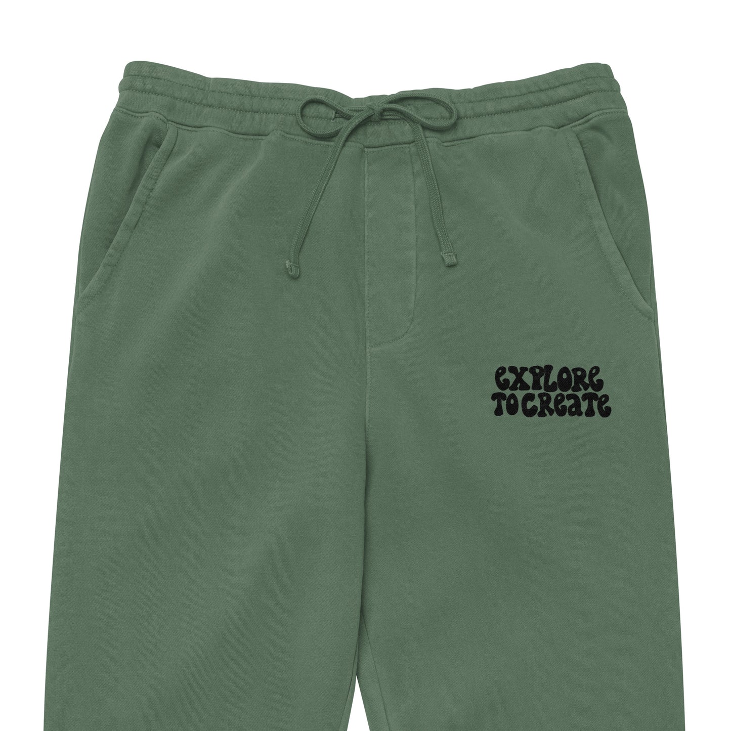 explore to create unisex pigment-dyed sweatpants
