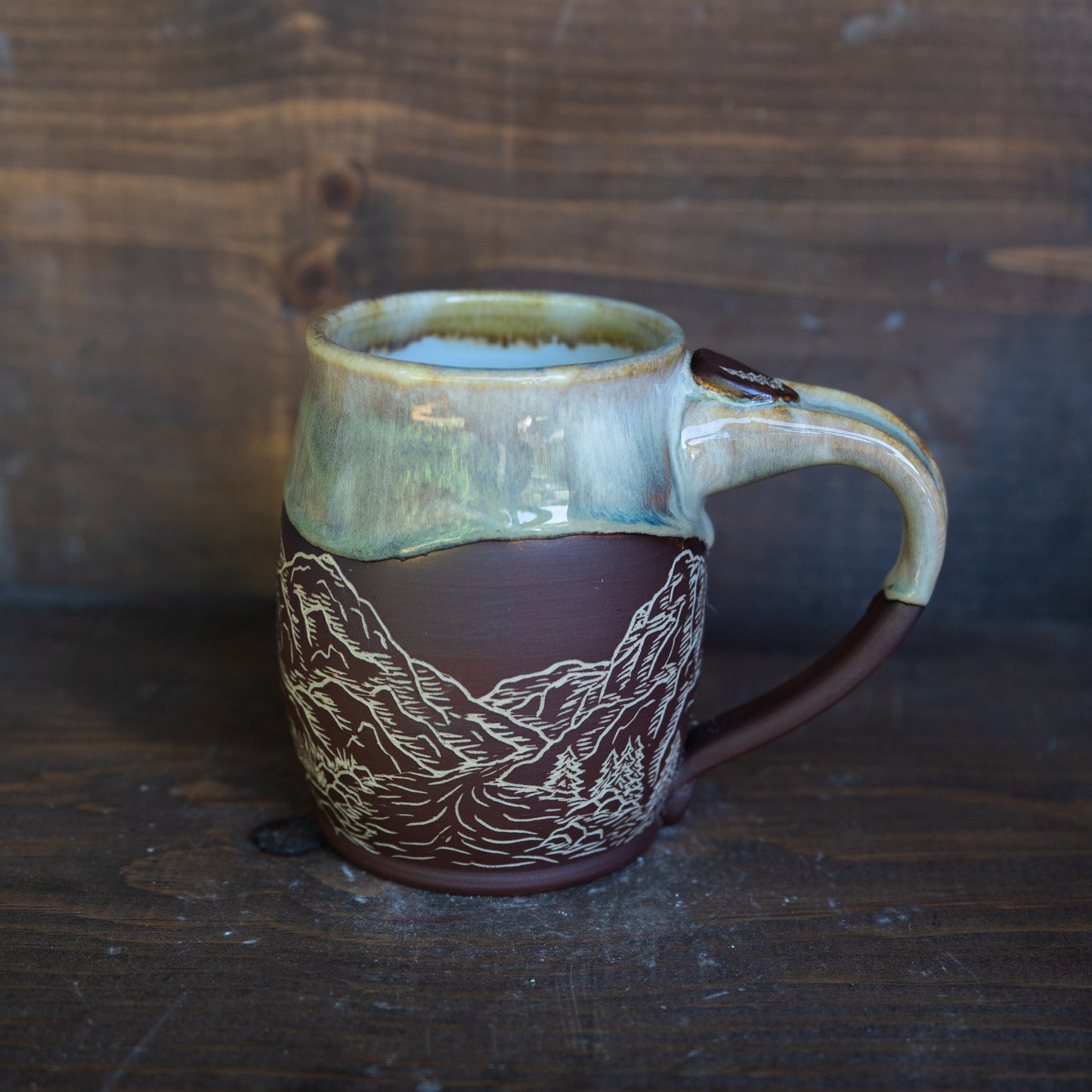 river gorge hot springs sgraffito mug