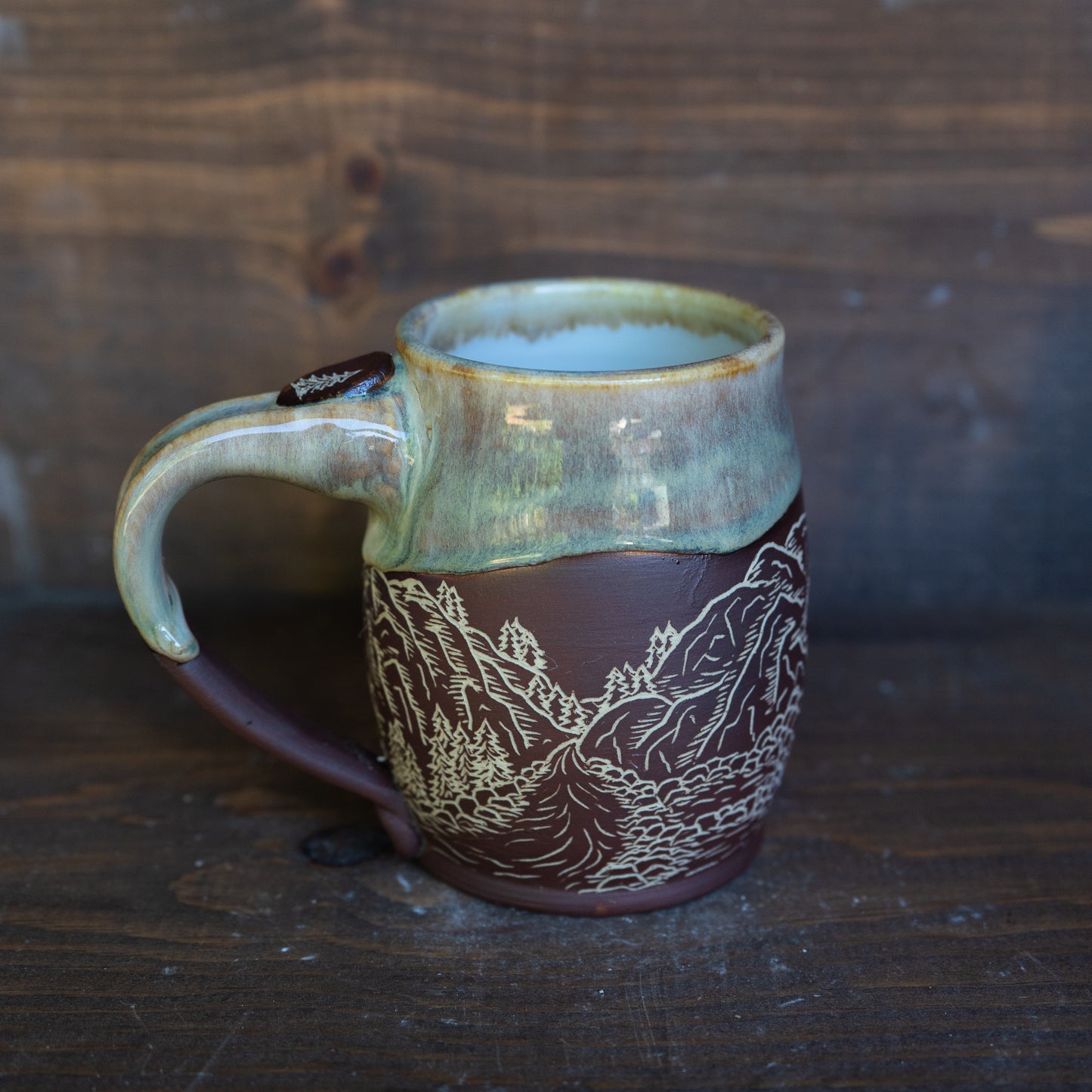 river gorge hot springs sgraffito mug