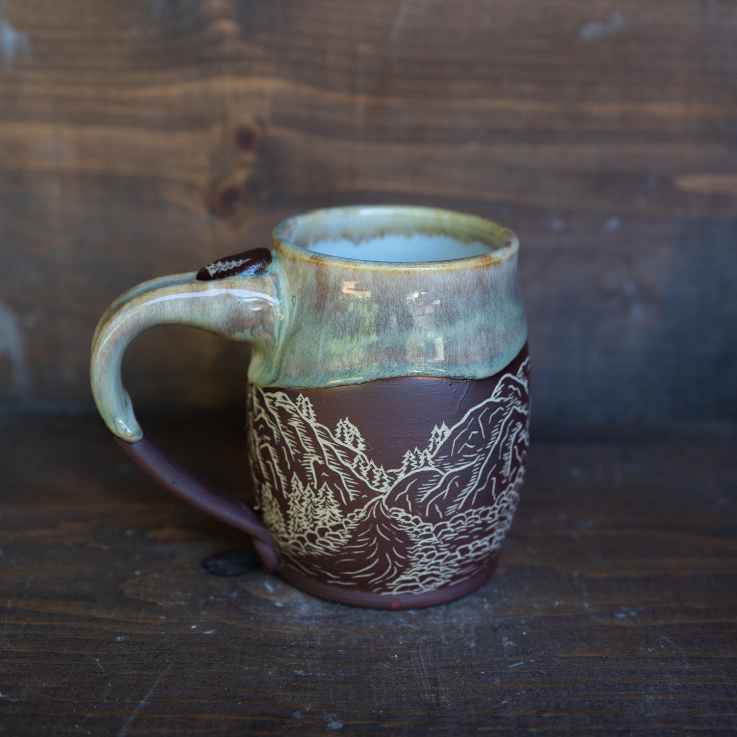 river gorge hot springs sgraffito mug