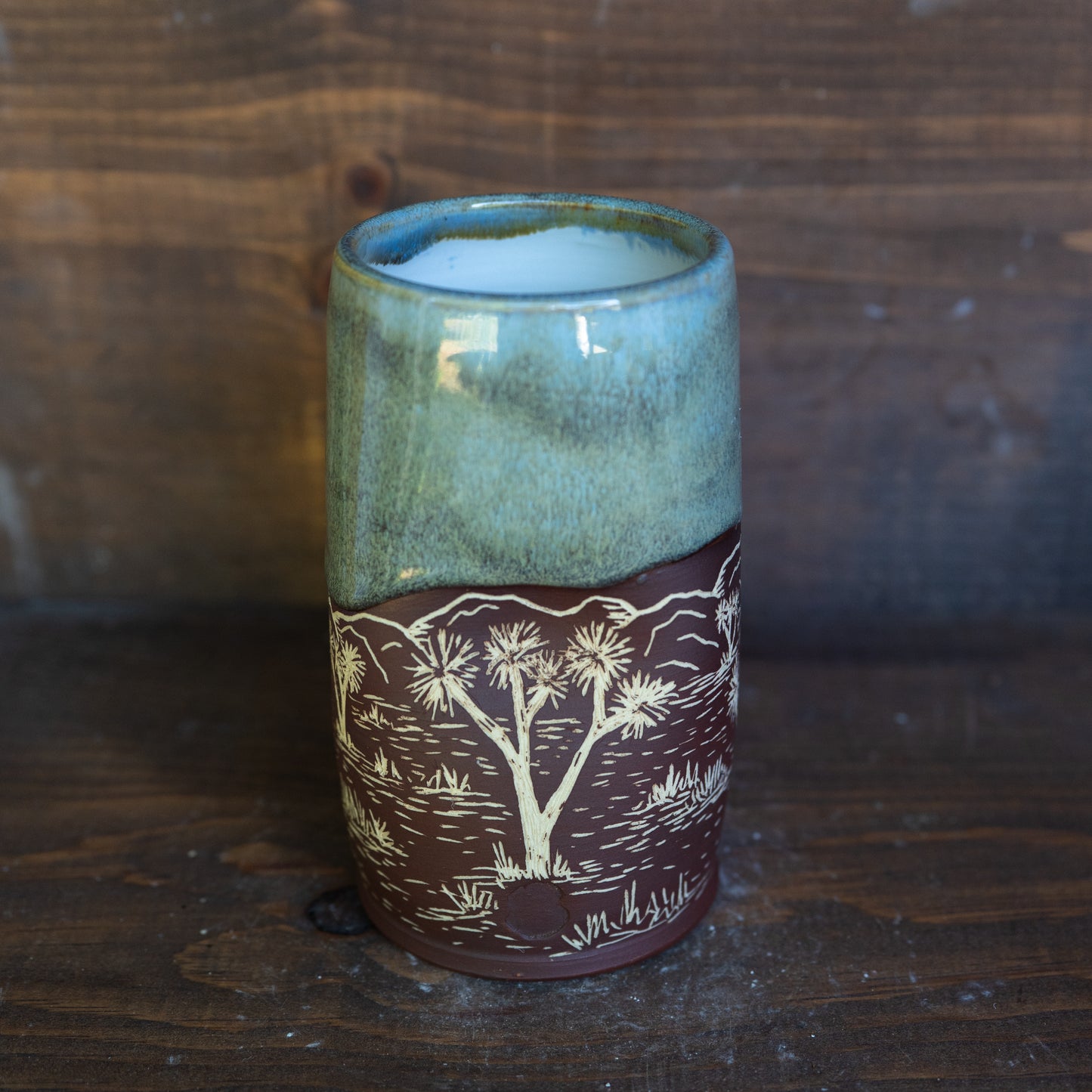 joshua tree desert thumb tumbler