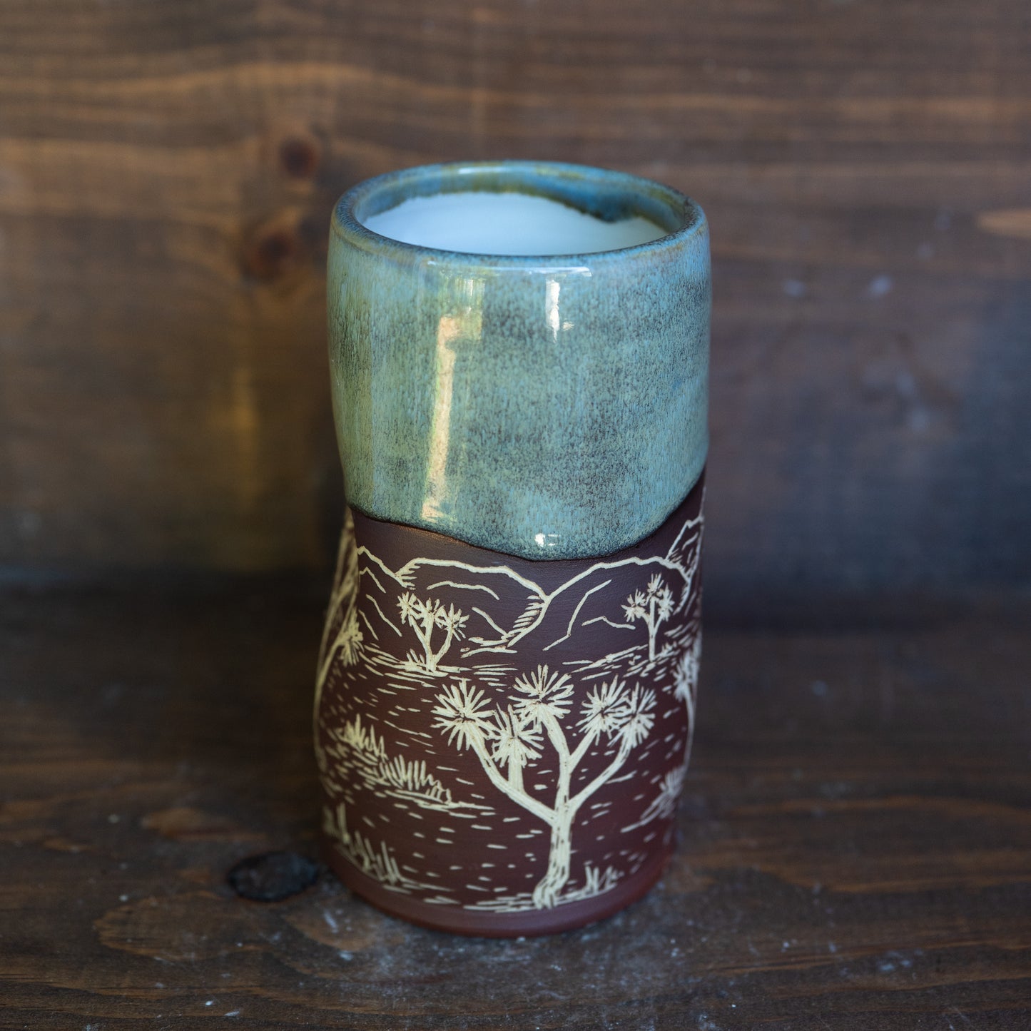 joshua tree desert thumb tumbler