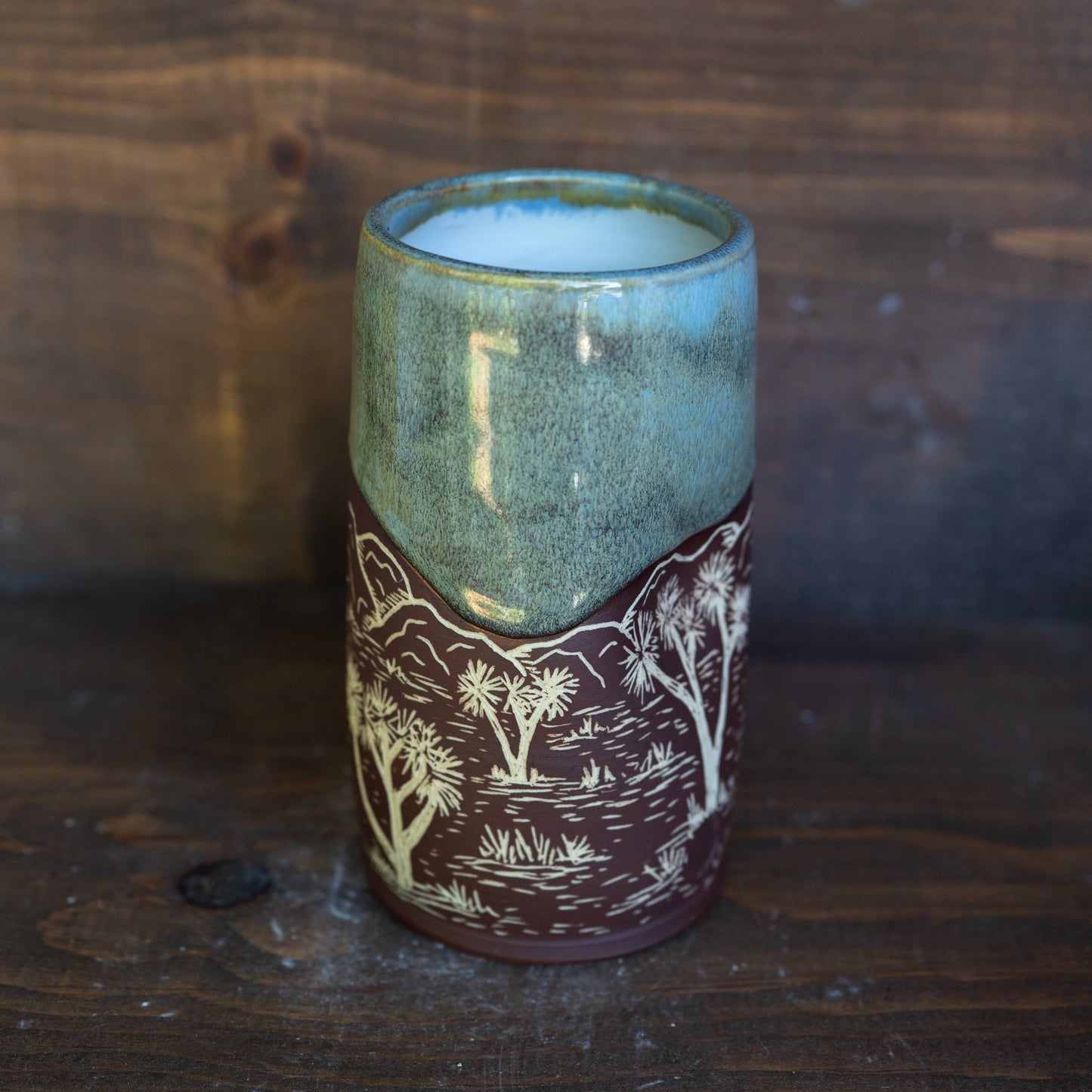 joshua tree desert thumb tumbler