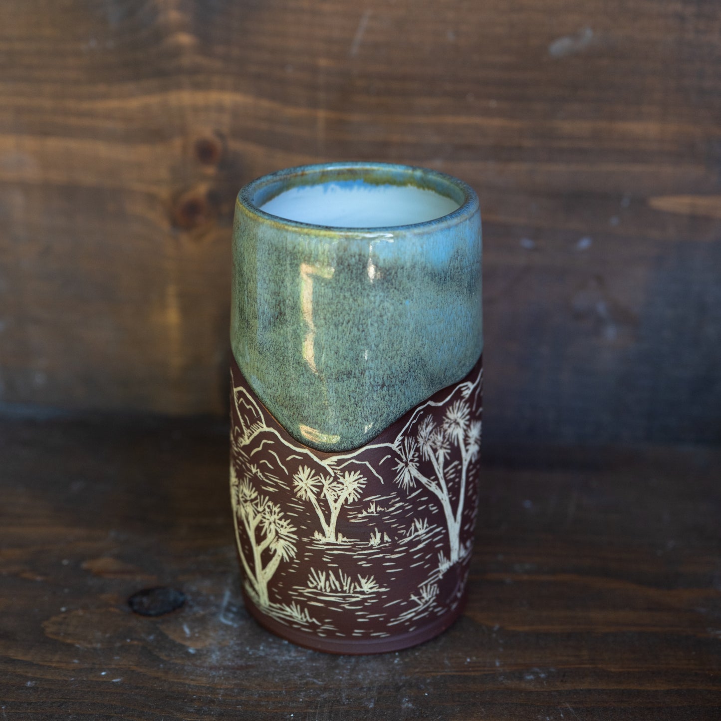 joshua tree desert thumb tumbler