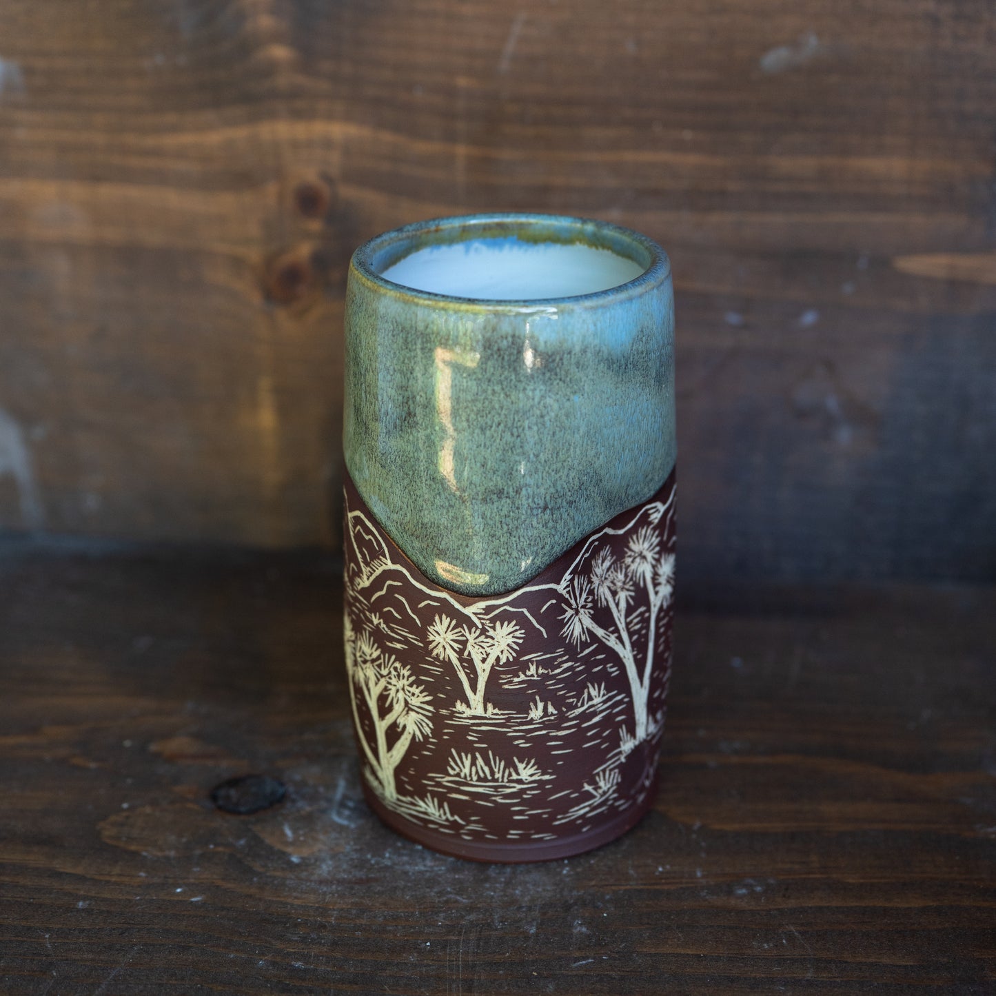 joshua tree desert thumb tumbler