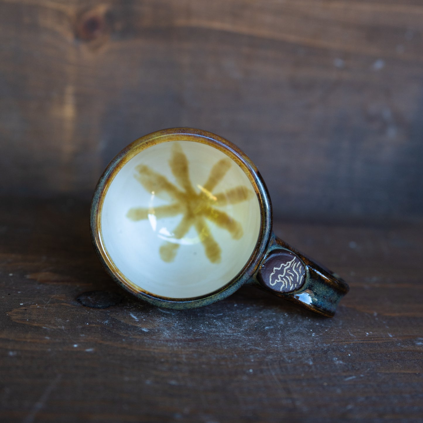 ocean sgraffito espresso mug