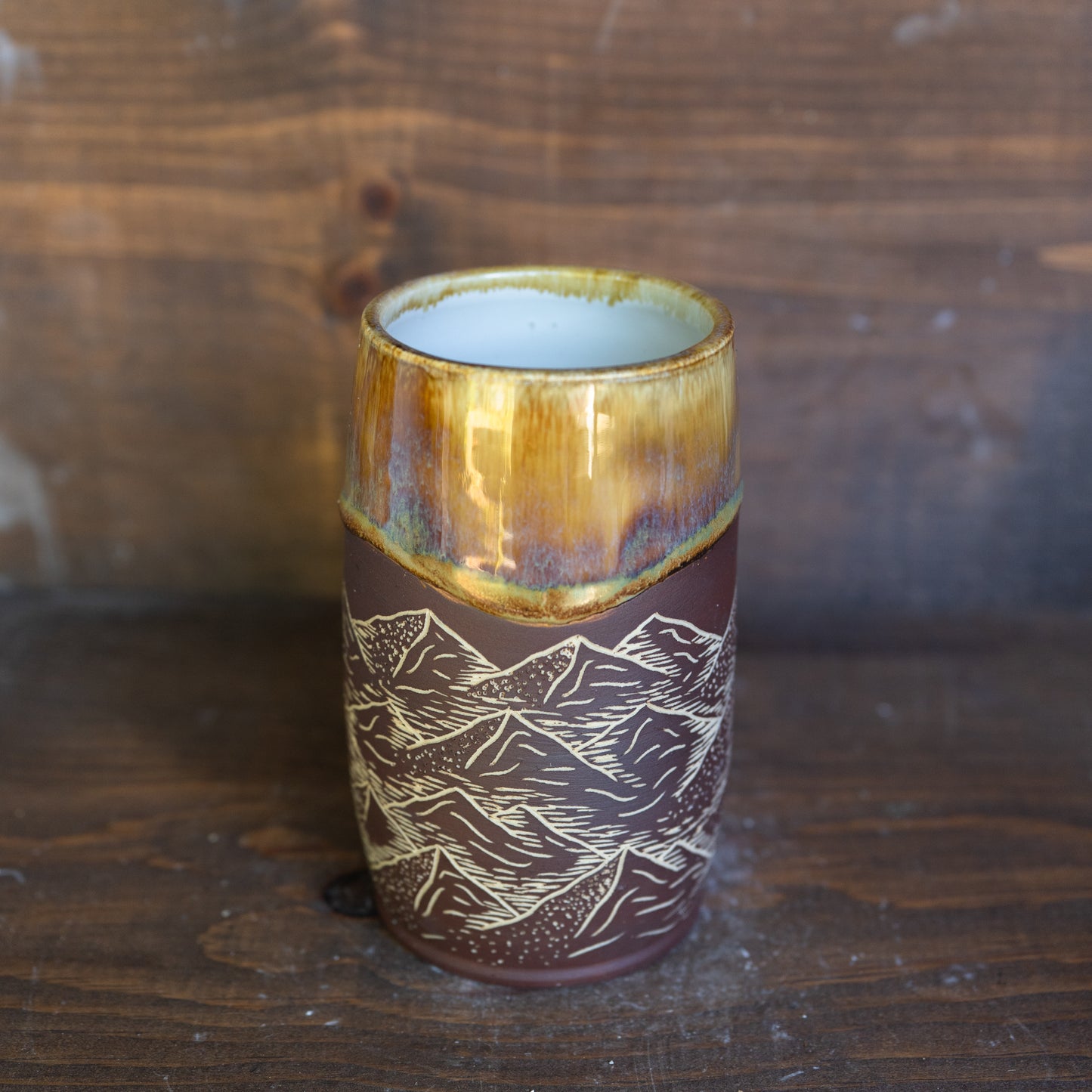 mountain sgraffito thumb tumbler