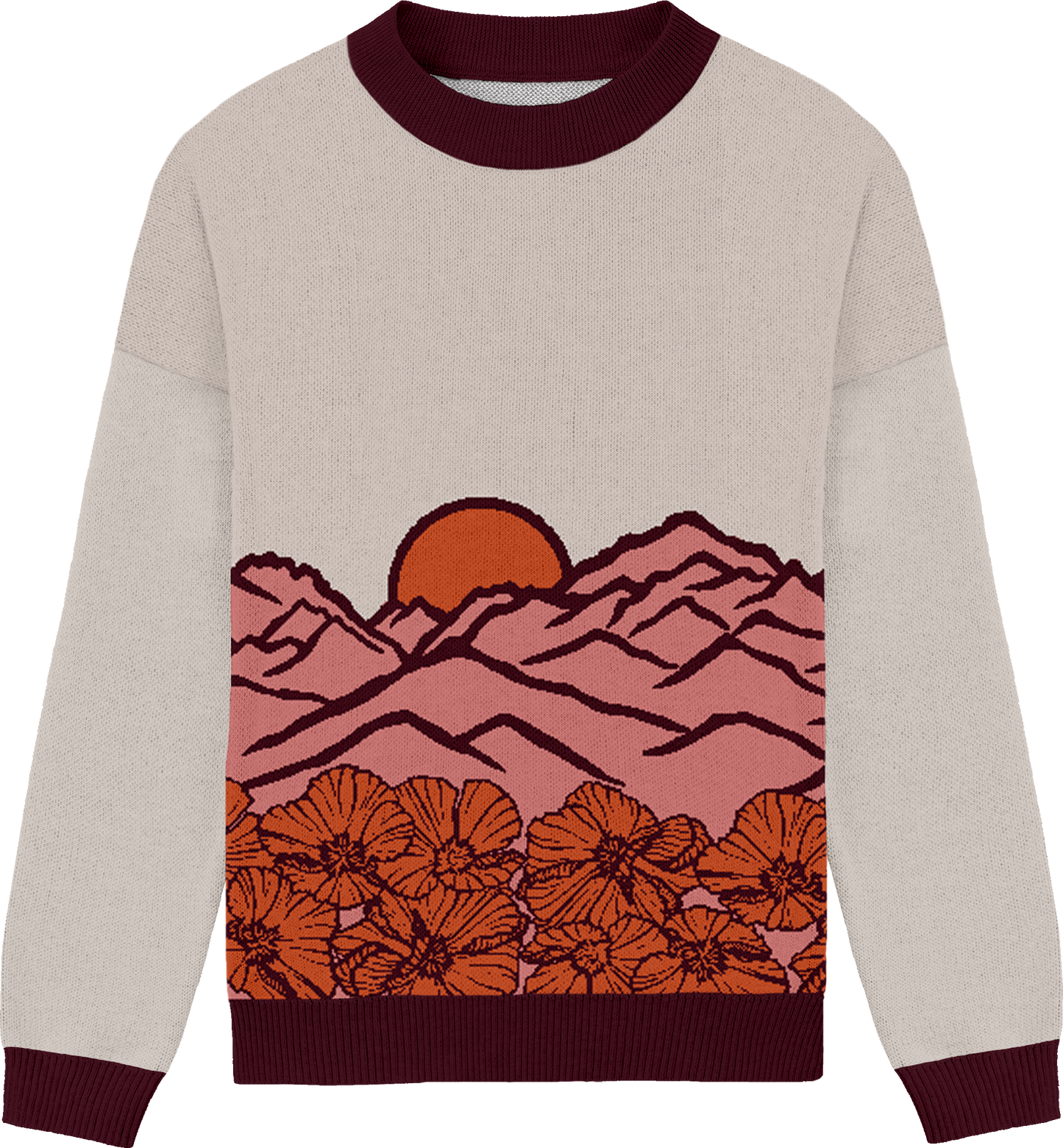 california poppies sweater - alpenglow