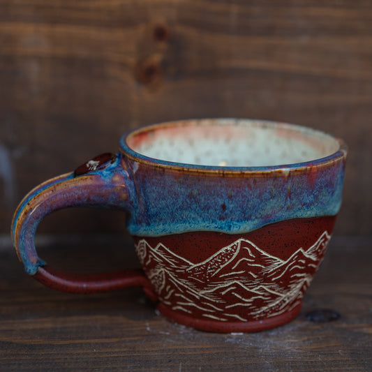 mountain sgraffito latte mug / soup bowl *SHIPS JANUARY 13th*