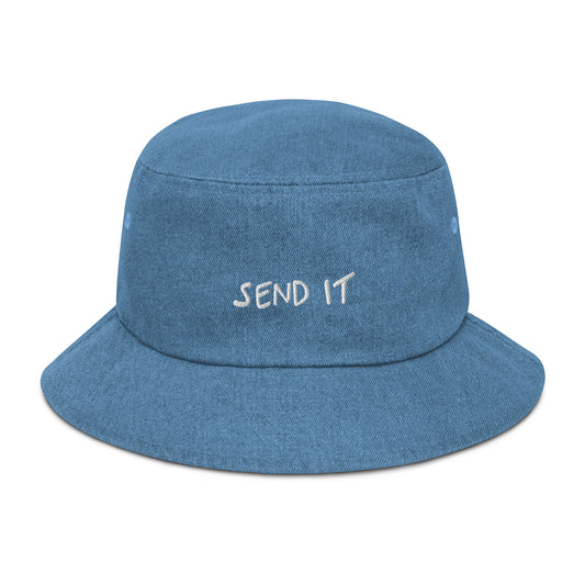 send it denim bucket hat