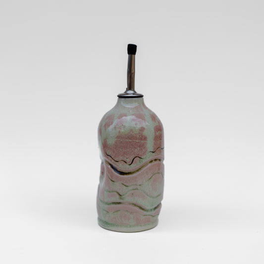 soda-fired mishima oil bottle/soap dispenser