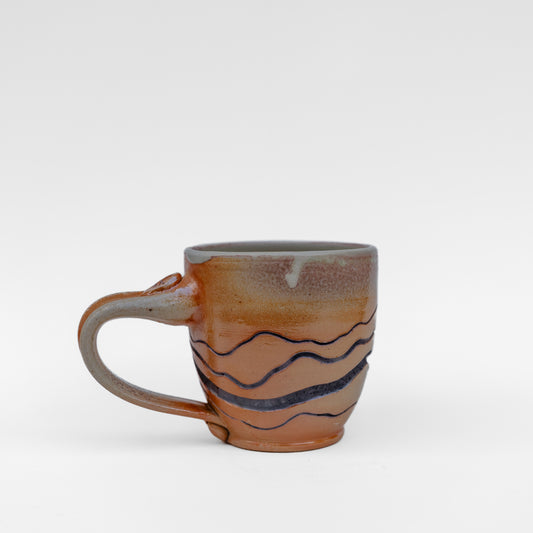 soda-fired mishima latte mug