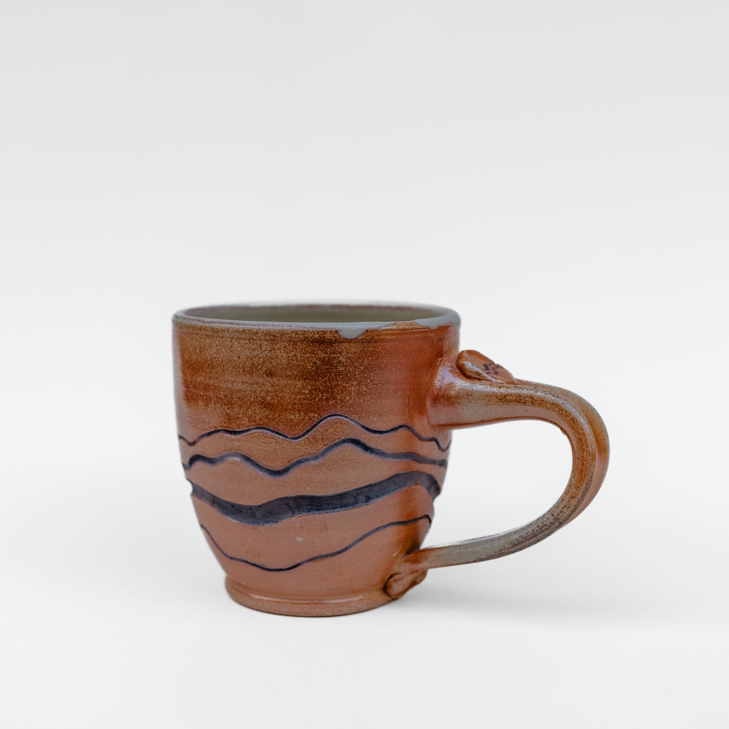 soda-fired mishima latte mug