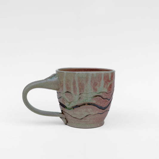 soda-fired mishima latte mug