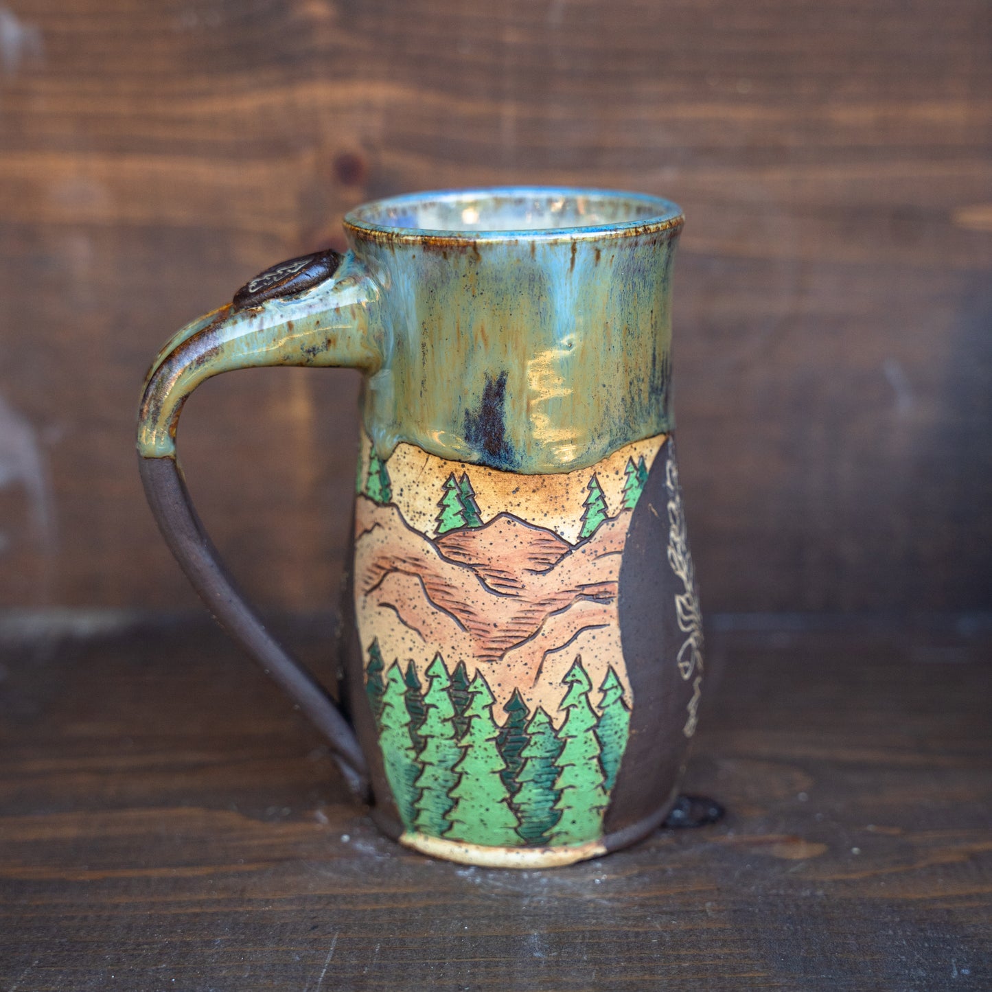painted wildflower ridgeline mug