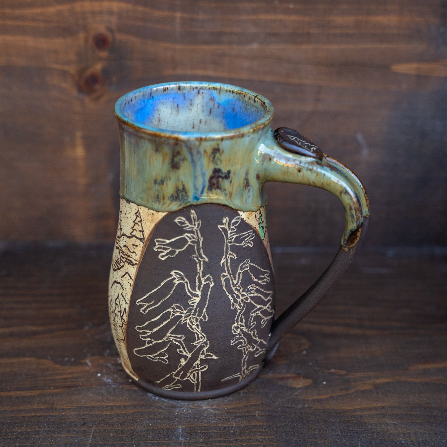 painted wildflower ridgeline mug