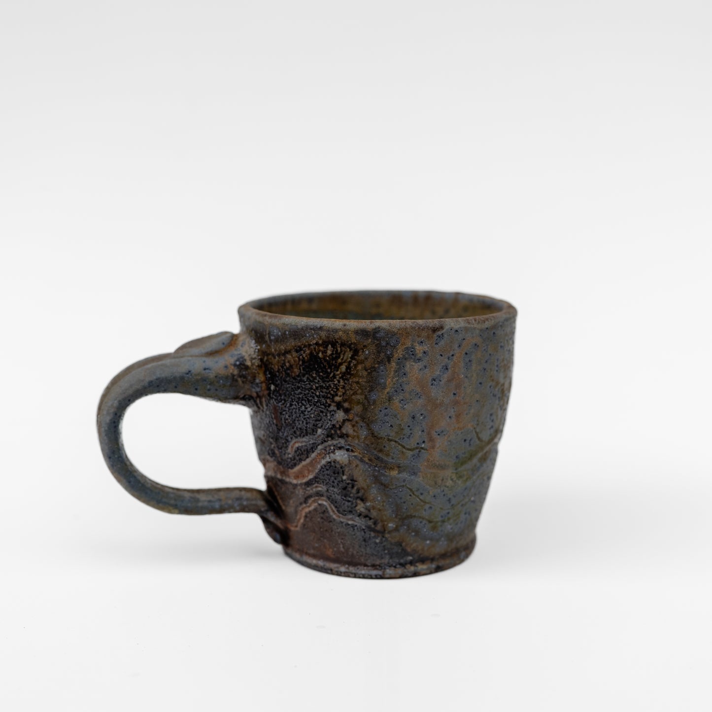 wood-fired sgraffito latte mug
