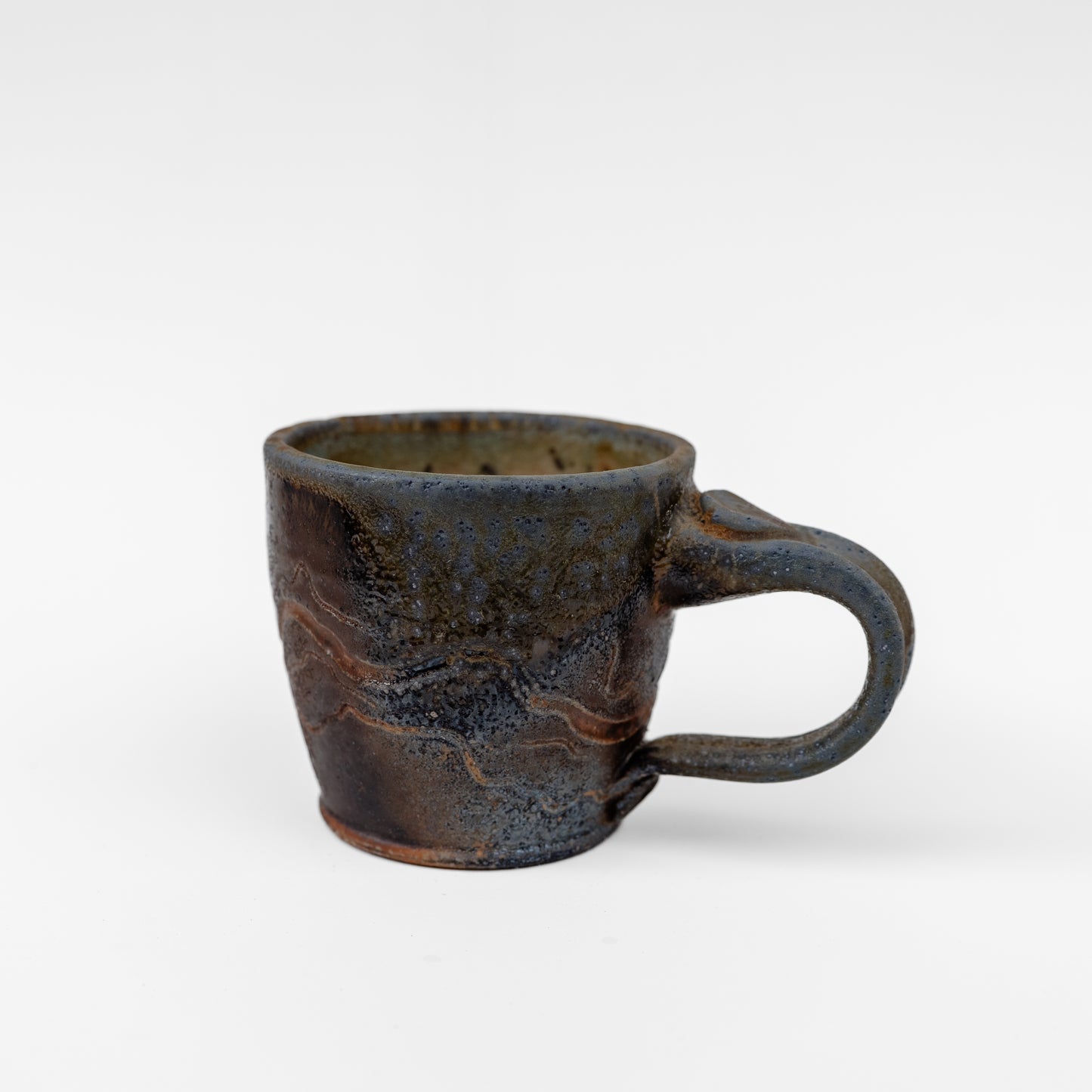 wood-fired sgraffito latte mug