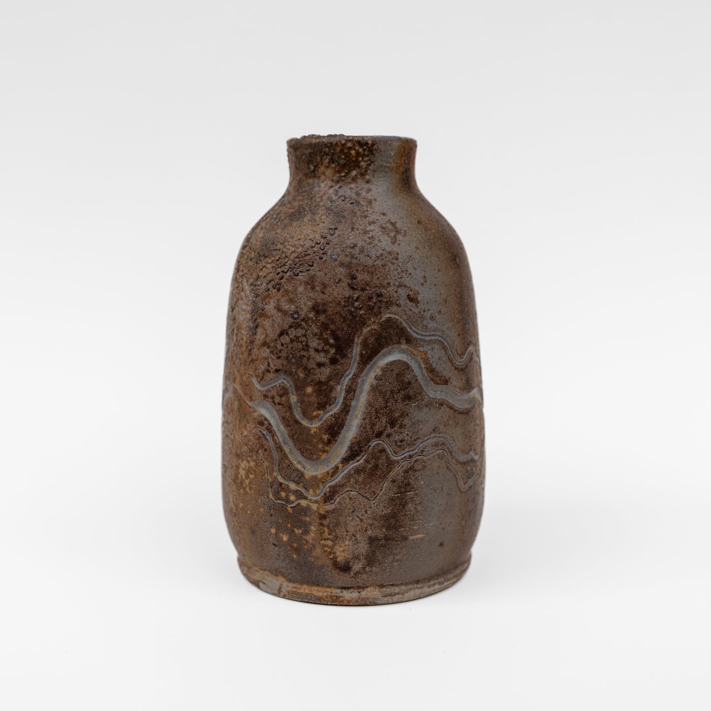 wood-fired sgraffito vase