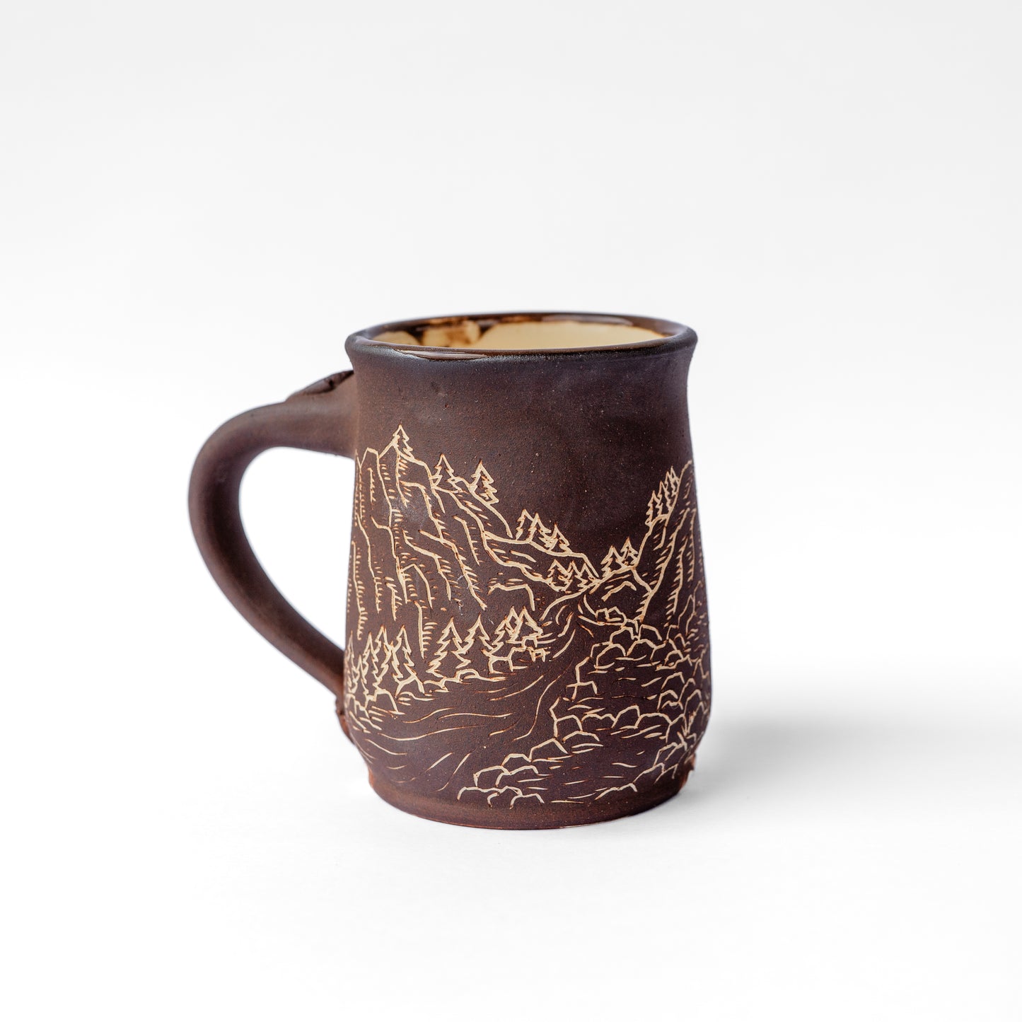 river gorge sgraffito mug