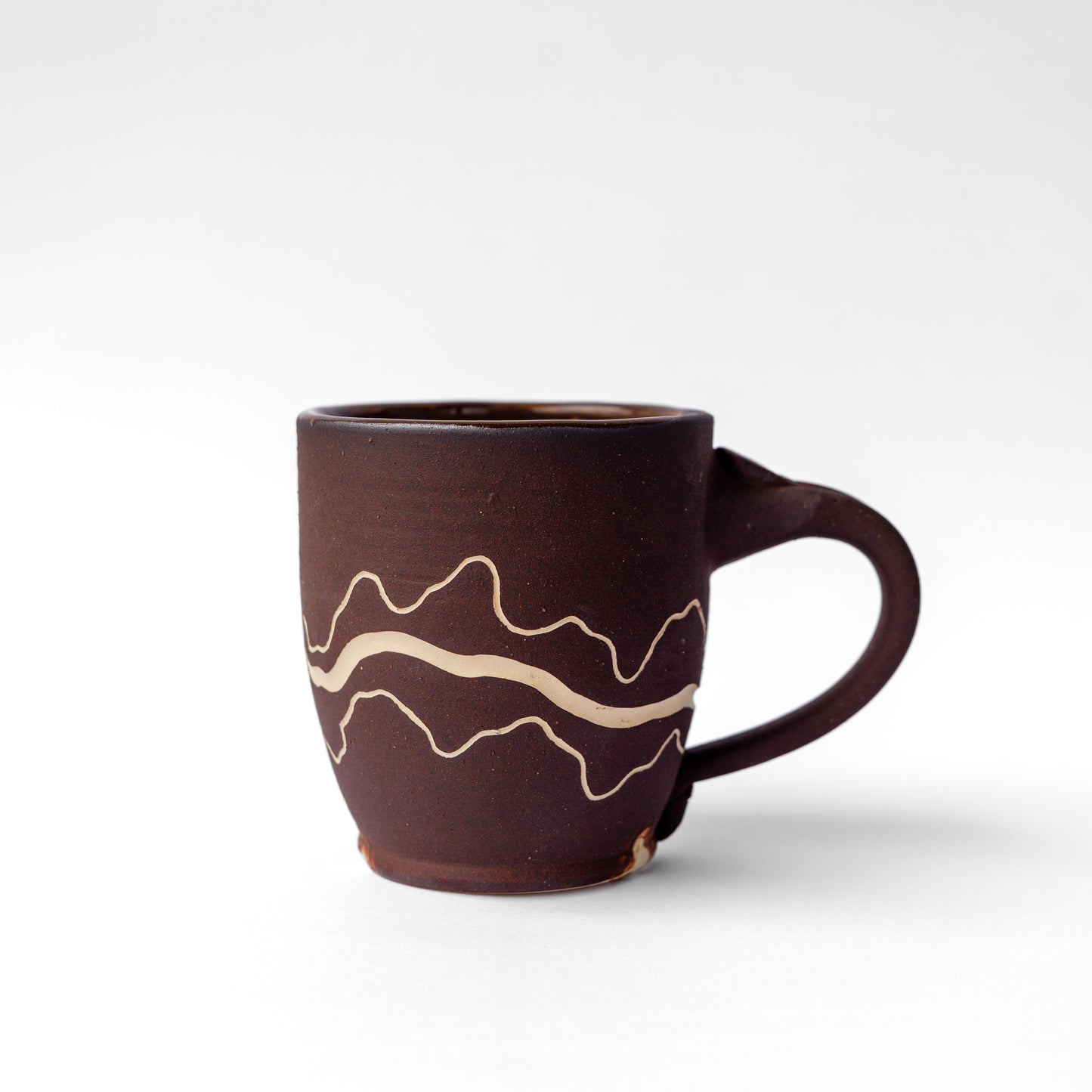 landscape sgraffito latte mug