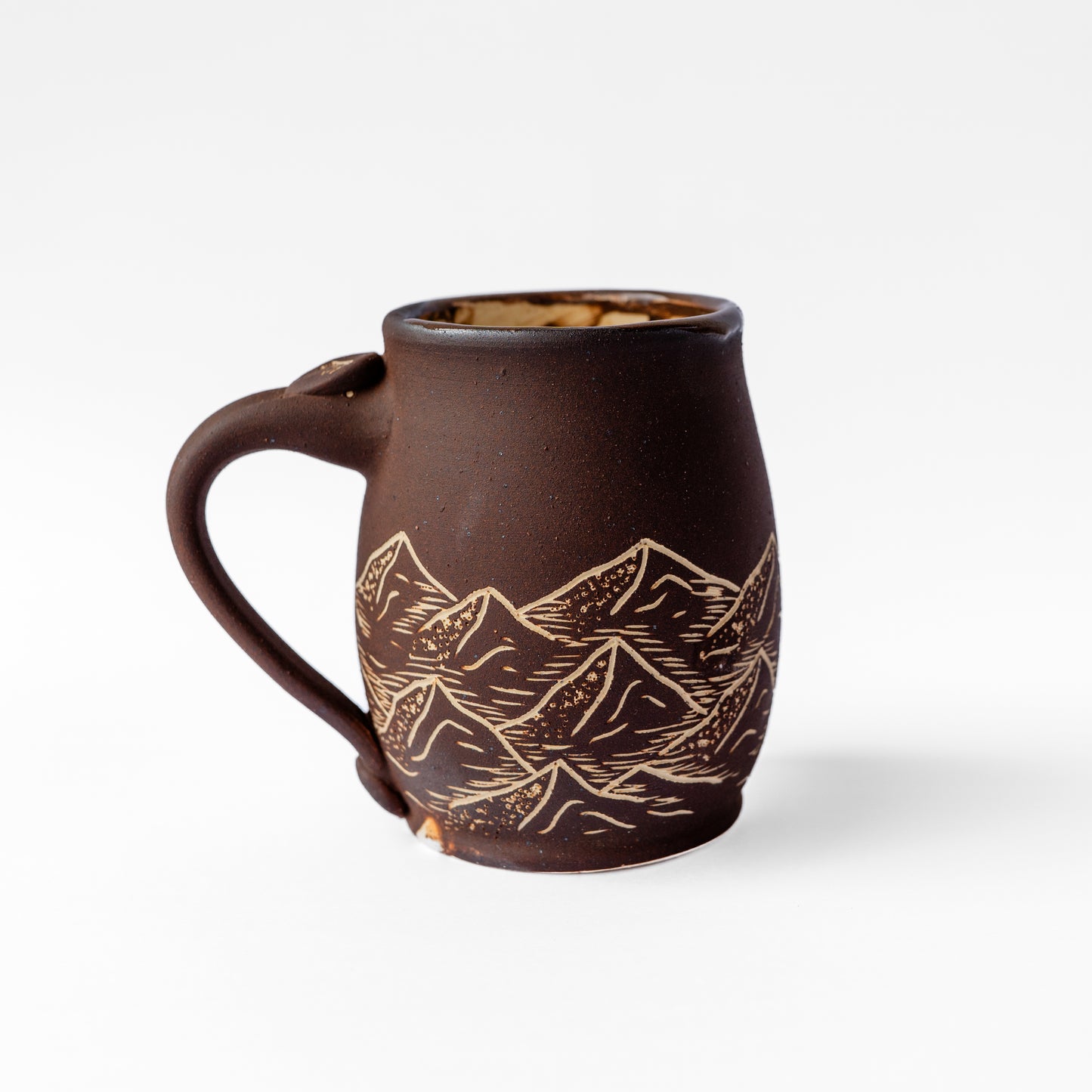 mountain sgraffito mug