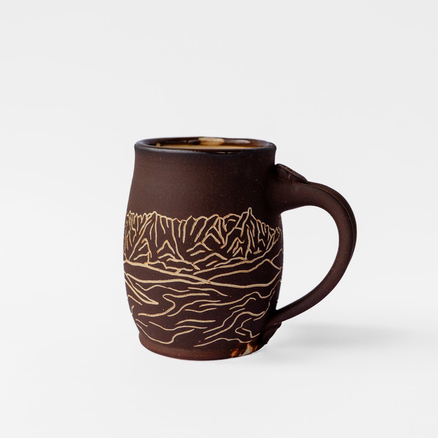 mountain pass sgraffito mug