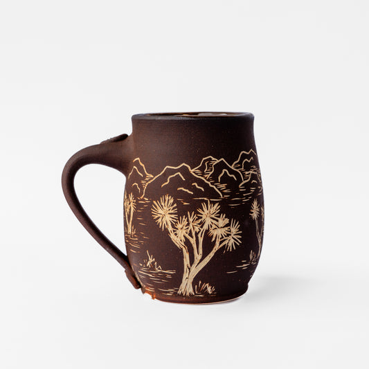 joshua tree sgraffito mug