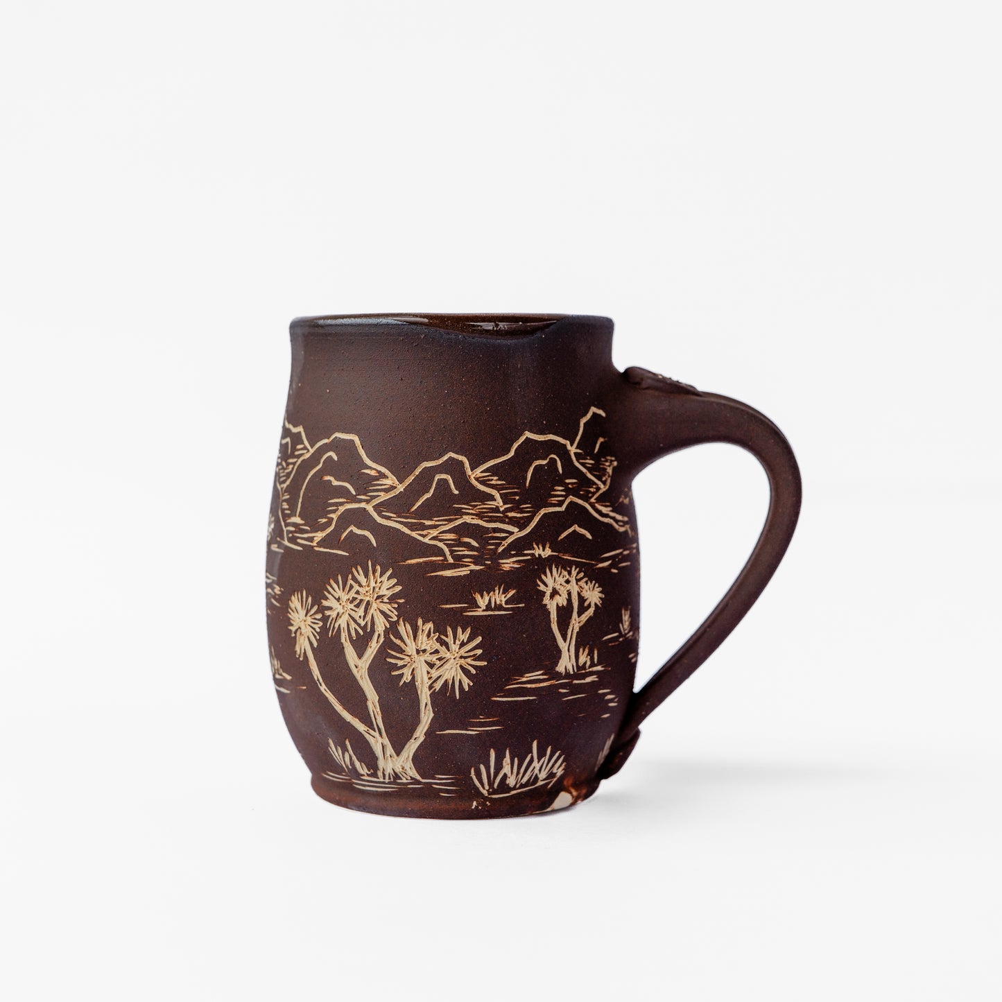 joshua tree sgraffito mug