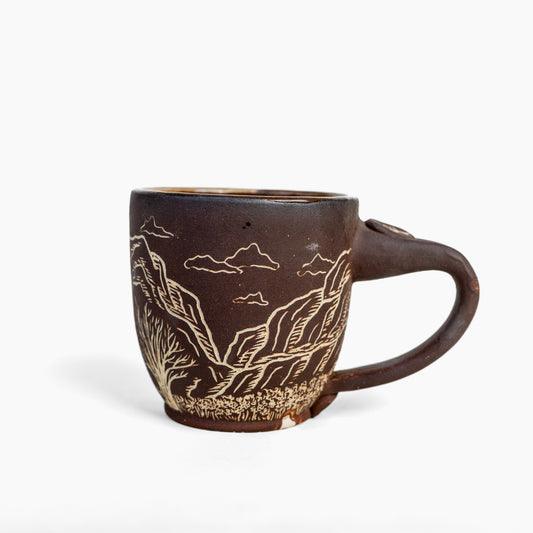 desert canyon sgraffito mug