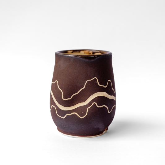 landscape sgraffito short thumb tumbler