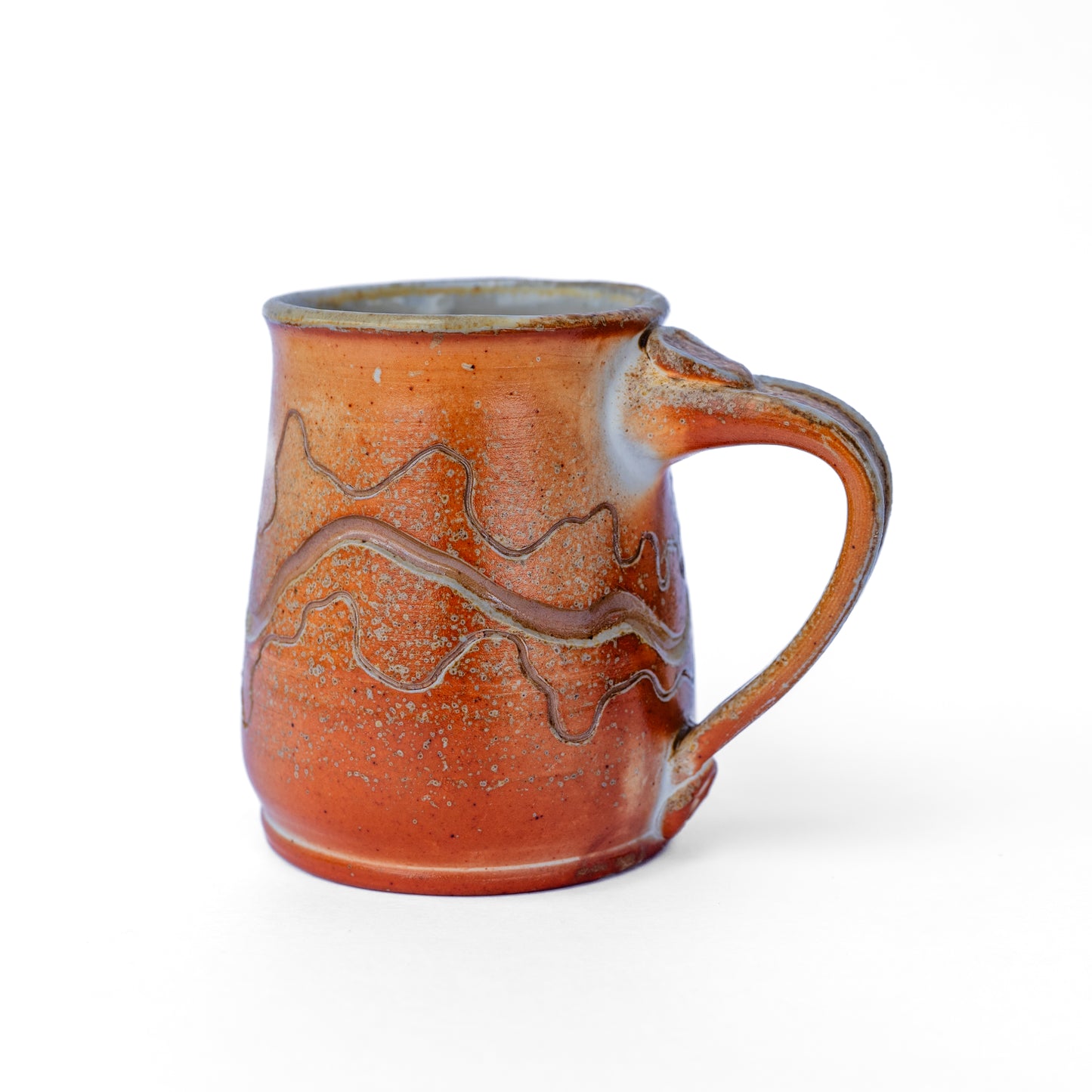 wood-fired sgraffito diner mug