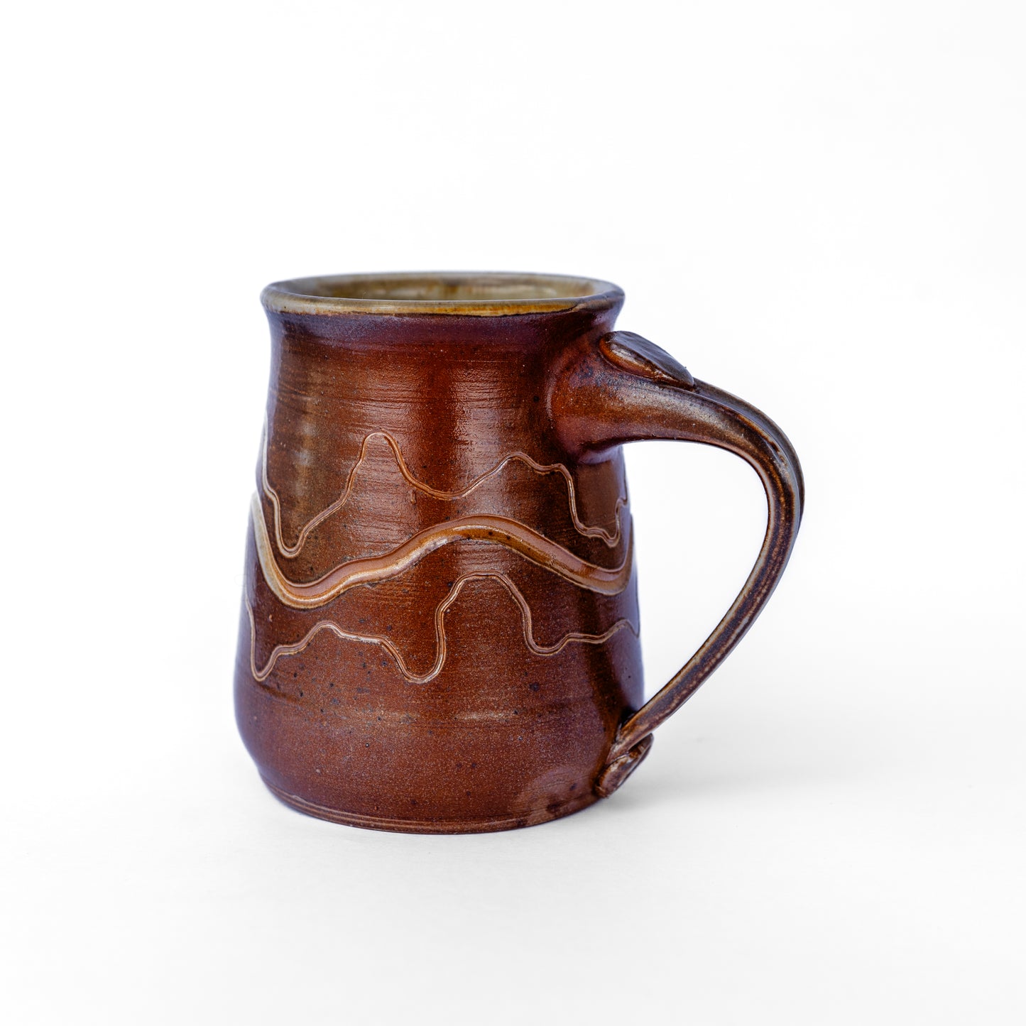 wood-fired sgraffito diner mug
