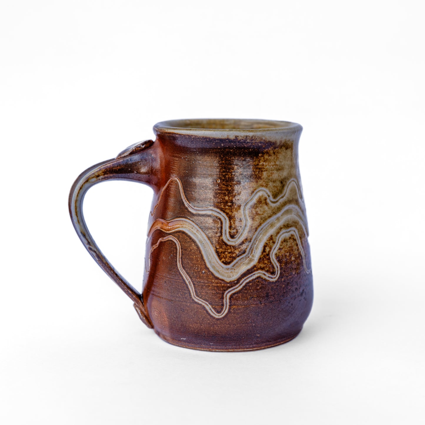 wood-fired sgraffito diner mug