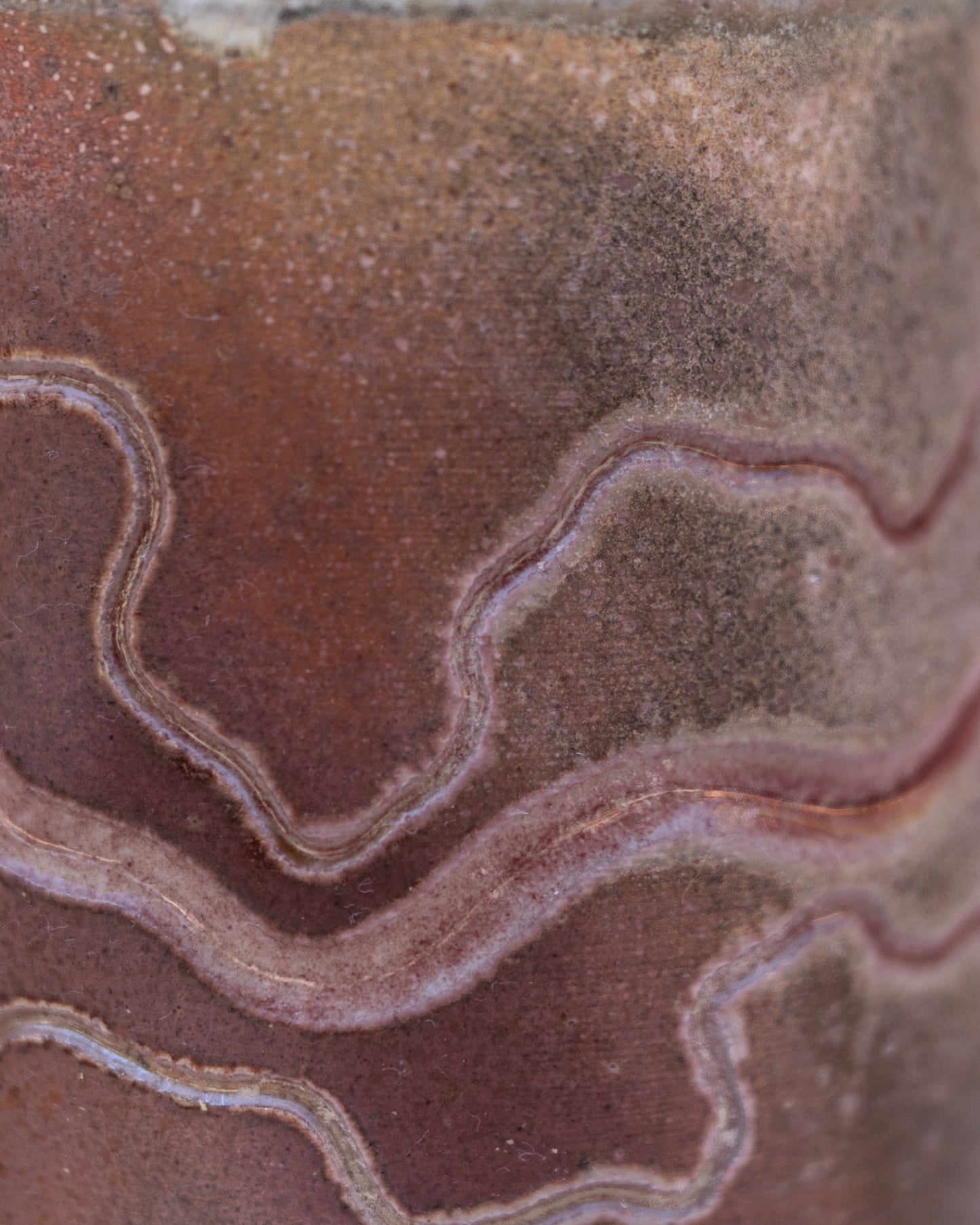 soda-fired sgraffito thumb tumbler