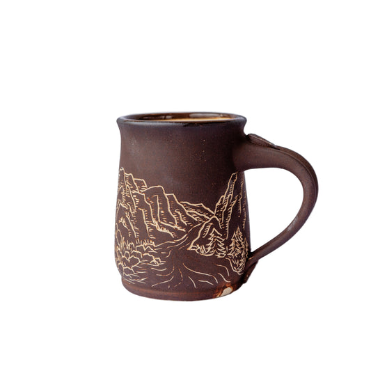 river gorge sgraffito mug