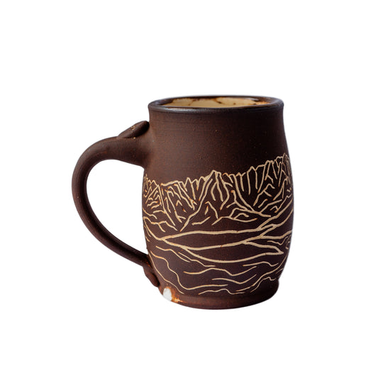 mountain pass sgraffito mug
