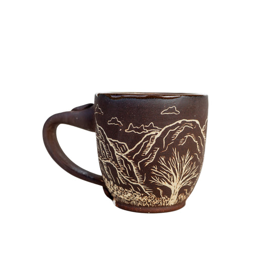 desert canyon sgraffito mug