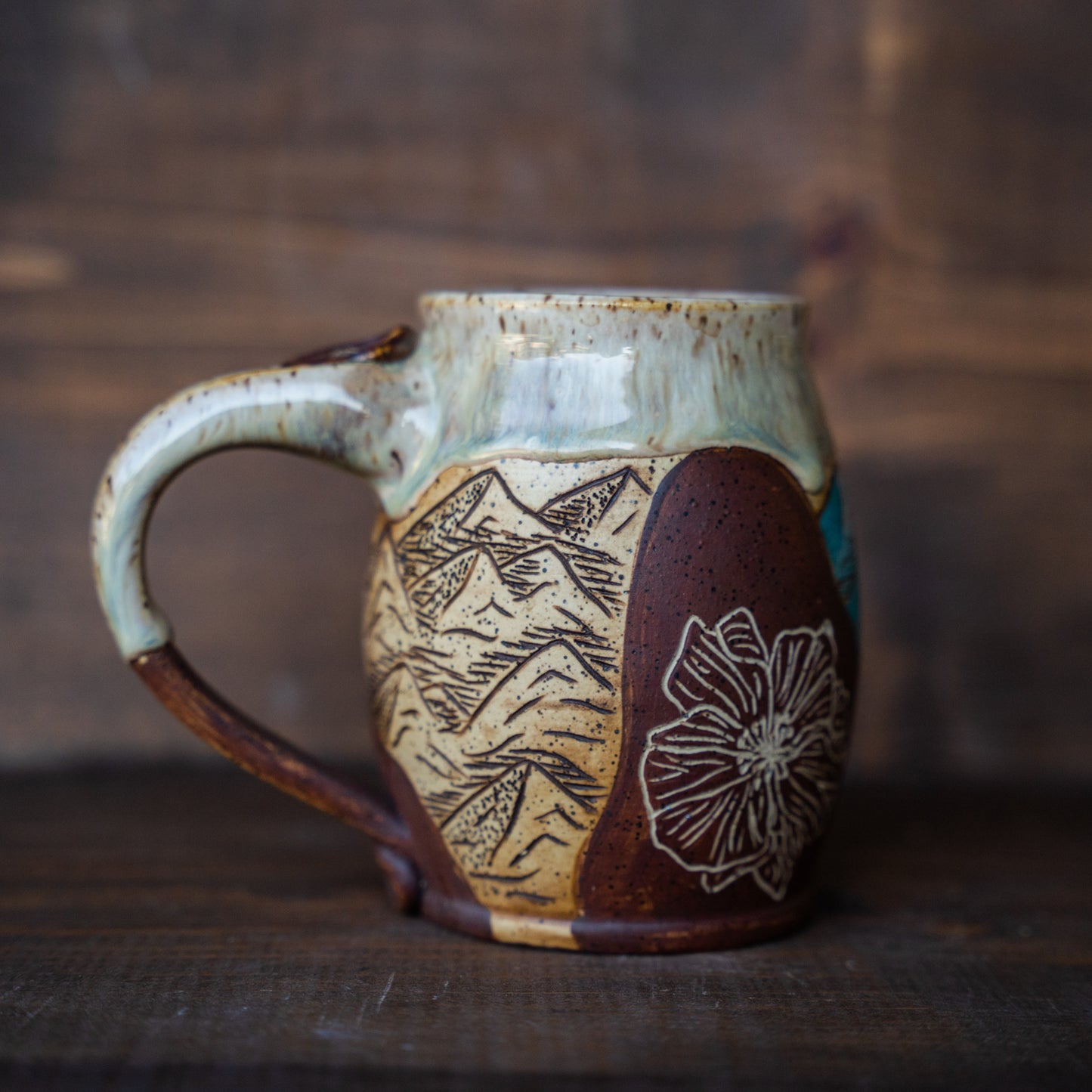 painted mountain wildflower mug