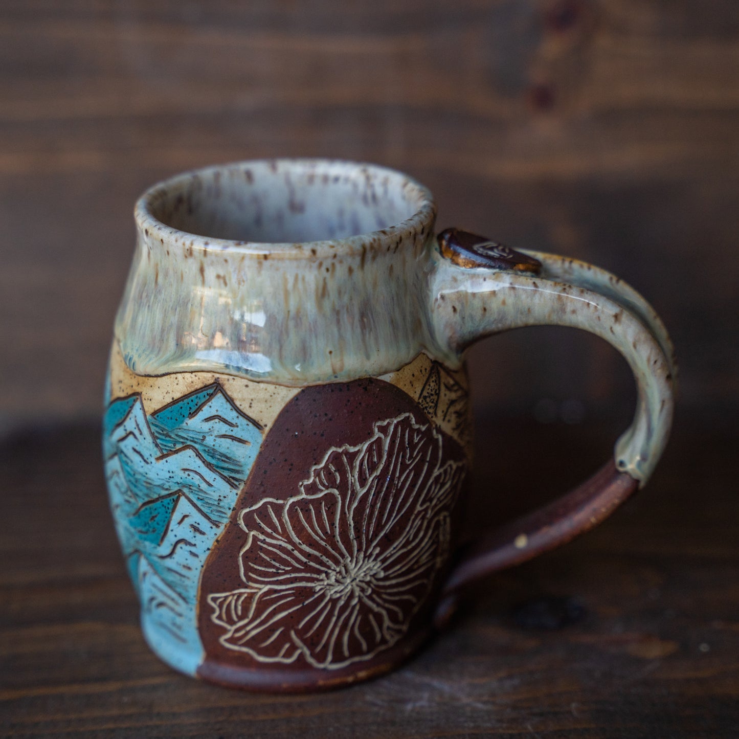 painted mountain wildflower mug