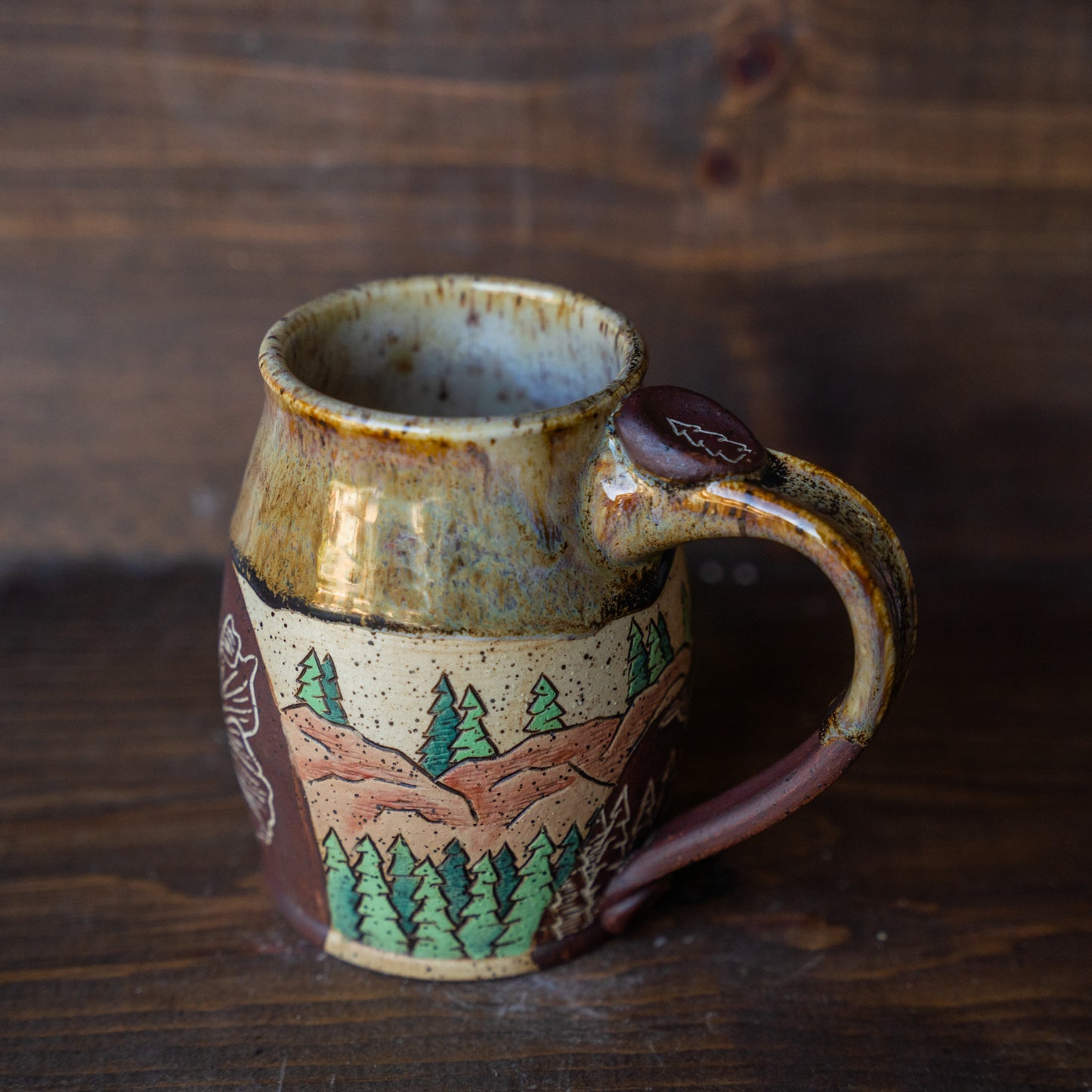 painted ridgeline wildflower mug