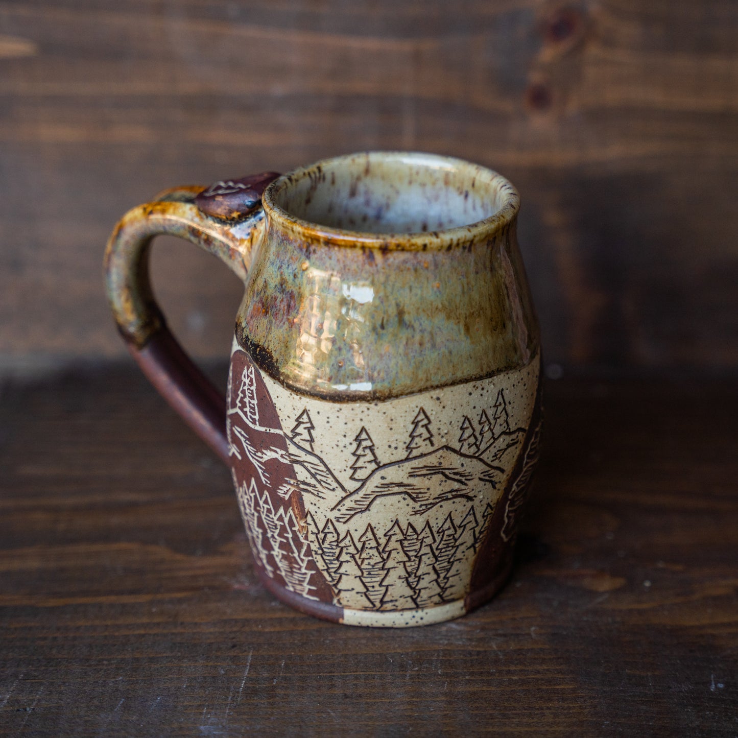painted ridgeline wildflower mug