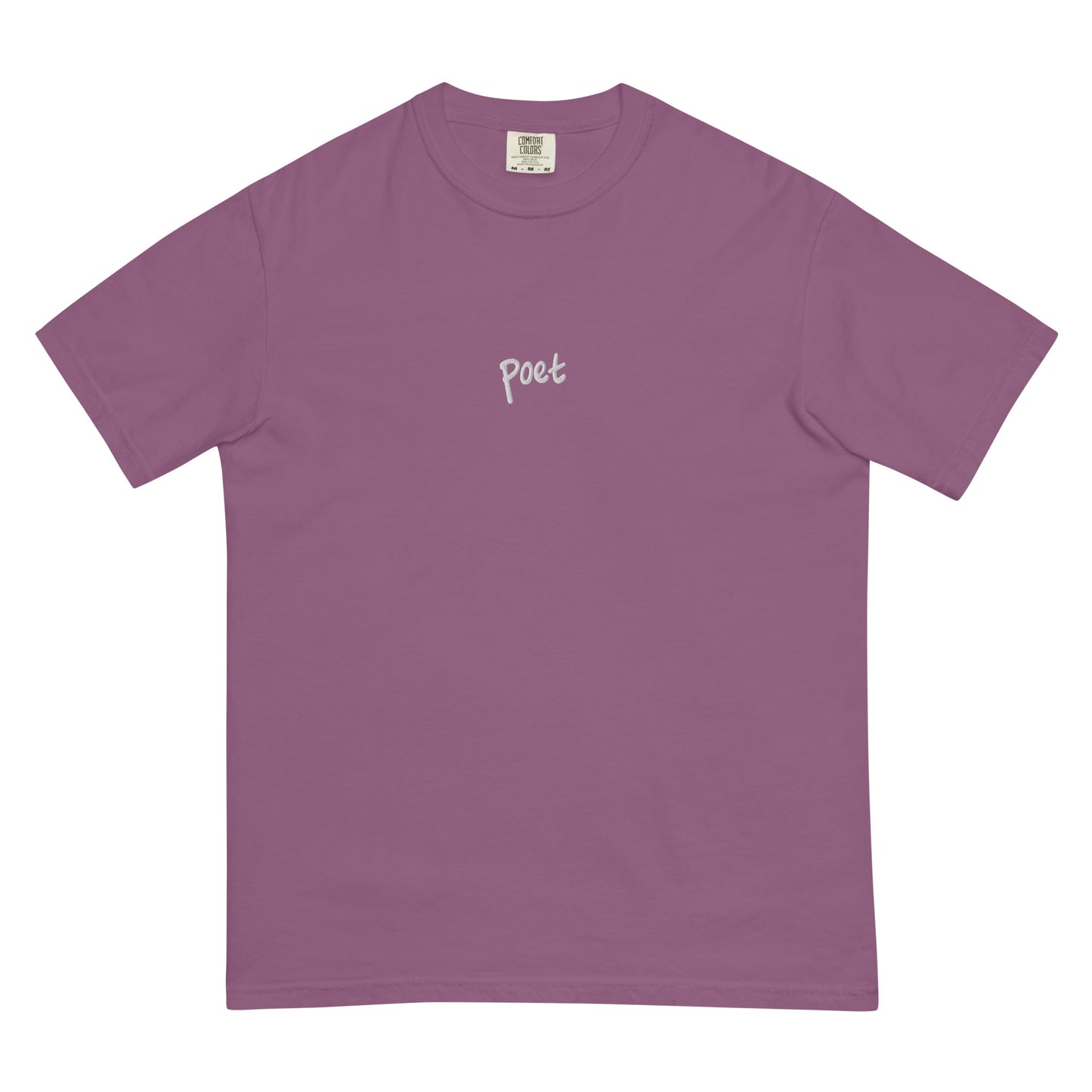 poet embroidered garment-dyed heavyweight t-shirt