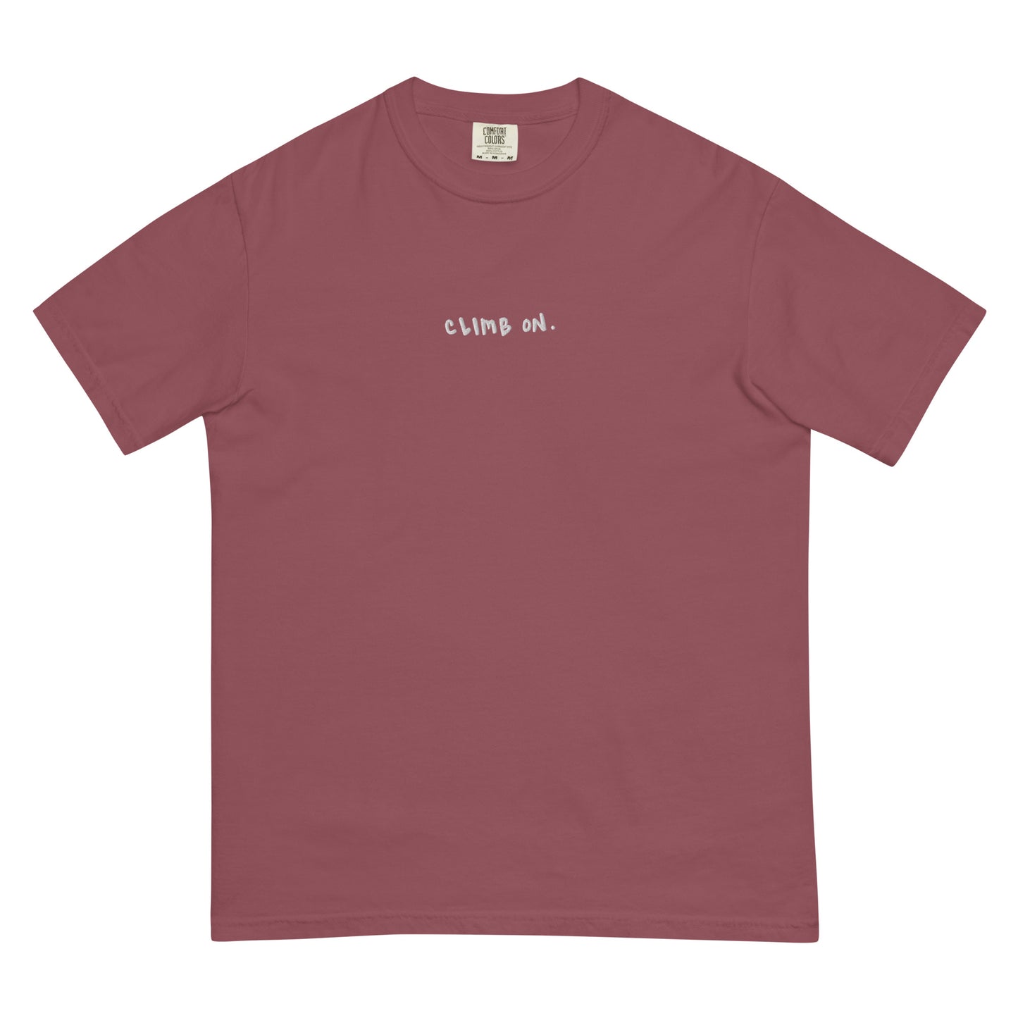 climb on embroidered garment-dyed heavyweight t-shirt