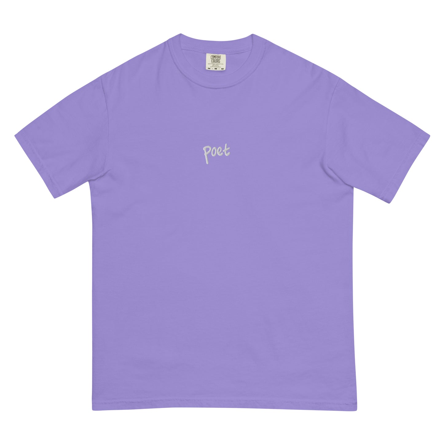 poet embroidered garment-dyed heavyweight t-shirt